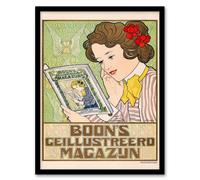 Artery8 Johann Georg van Caspel Framed Wall Art Boons Illustrated Magazine | Size: A4 Artery8 Multicolor A4