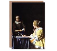 Artery8 Johannes Vermeer Art Card Mistress and Maid Portrait
