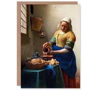 Artery8 Johannes Vermeer Art Card The Milkmaid Portrait