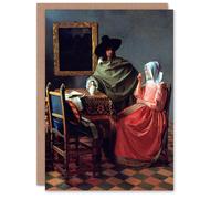Artery8 Johannes Vermeer Art Card The Wine Glass Cropped Painting