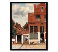 Artery8 Johannes Vermeer The Little Street Facades Framed Wall Art Print Home Décor A4