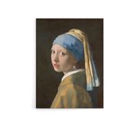 Artery8 Johannes Vermeer With A Pearl Earring Canvas Wall Art Print | Size: W18" x H24" Artery8 Multicolor W18" x H24"