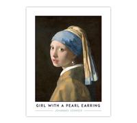 Artery8 Johannes Vermeer Girl With A Pearl Earring Living Room Large Wall Art Poster Print Thick Paper 18X24 Inch
