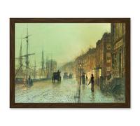 Artery8 John Atkinson Grimshaw Glasgow Docks 1881 Old Master Painting Artwork Framed Wall Art Print A4