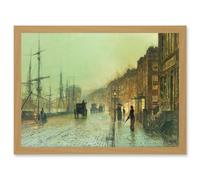 Artery8 John Atkinson Grimshaw Glasgow Docks 1881 Old Master Painting Artwork Framed Wall Art Print A4