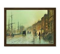 Artery8 John Atkinson Grimshaw Glasgow Docks 1881 Old Master Painting Artwork Framed Wall Art Print A4