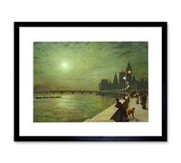 Wee Blue Coo John Atkinson Grimshaw Reflections On Thames 1880 Picture Framed Wall Art Print