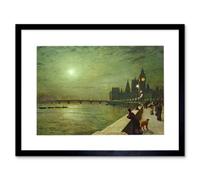 Wee Blue Coo John Atkinson Grimshaw Reflections On Thames 1880 Picture Framed Wall Art Print