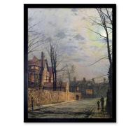 Artery8 John Atkinson Grimshaw S Moonlit Street Scene Framed Wall Art Print