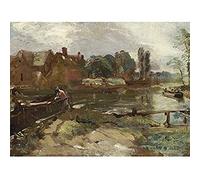 Artery8 John Constable Flatford Mill From The Lock Painting Unframed Wall Art Print Poster Home Decor Premium