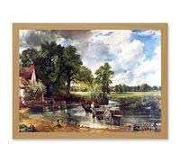 John Constable The Hay Wain Old Master Painting Artwork Framed Wall Art Print A4 Artery8 Light Oak One Size