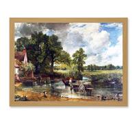John Constable The Hay Wain Old Master Painting Artwork Framed Wall Art Print A4 Artery8 Light Oak One Size