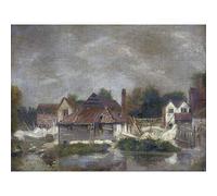 Artery8 John Crome Sheds And Old Houses On The Yare C1803 Painting Large Wall Art Poster Print Thick Paper 18X24 Inch