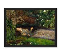 Artery8 John Everett Millais Ophelia Close Up A4 Artwork Framed Wall Art Print in Black Artery8 Black