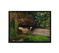 Artery8 John Everett Millais Ophelia Cropped Framed Canvas Wall Art Print in Green | Size: W18" x H24" Artery8 Green W18" x H24"