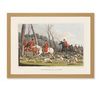 John Heaviside Clark Fox Hunting Into Cover Artwork Framed Wall Art Print A4 Artery8 Light Oak One Size