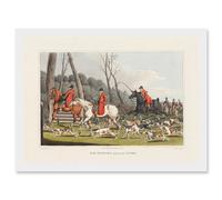 John Heaviside Clark Fox Hunting Into Cover Artwork Framed Wall Art Print A4 Artery8 White One Size