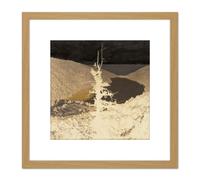 Artery8 John Murray Lake Nainital Central Himalayas Photo 8X8 Inch Square Wooden Framed Wall Art Print Picture with Mount in Light Oak Artery8 Light Oak