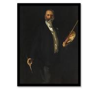 Artery8 John S Sargent Framed Wall Art Artist William Merritt Chase Portrait - A3 Size