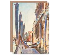 Artery8 John Singer Sargent Art Card Gondola Moorings on the Grand Canal