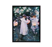 Artery8 John Singer Sargent Carnation Lily Rose Framed Canvas Wall Art Print | Size: W12" x H16" Artery8 Multicolor W12" x H16"