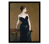 Artery8 John Singer Sargent Framed Wall Art Print Madame X Portrait Painting in Brown | Size: A4 Artery8 Brown A4