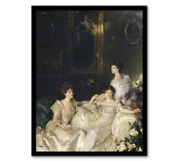 Artery8 John Singer Sargent Framed Wall Art The Wyndham Sisters Portrait - A4 Size