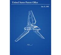 Artery8 Johnston Imperial Shuttle Toy Space 1985 Patent Premium Wall Art Canvas Print 18X24 Inch