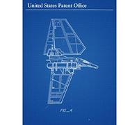 Artery8 Johnston Toy 1985 Space Imperial Shuttle Patent Premium Wall Art Canvas Print 18X24 Inch