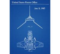 Artery8 Johnston Toy Space Imperial Shuttle 1985 Patent Large Wall Art Poster Print Thick Paper 18X24 Inch