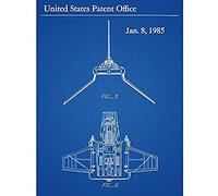 Artery8 Johnston Toy Space Imperial Shuttle 1985 Patent Unframed Wall Art Print Poster Home Decor Premium