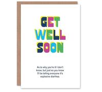 Artery8 Joke Telling Everybody It's Explosive Diarrhea Get Well Card