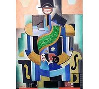 Artery8 Josef Capek Black Skinned King Abstract Painting Art Print Canvas Premium Wall Decor Poster Mural