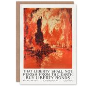 Artery8 Joseph Pennell Liberty Shall Not Perish From The Earth Personalised Art Greeting Card