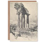 Artery8 Joseph Pennell The Columns of Castor and Pollux Personalised Art Greeting Card
