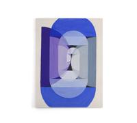 Artery8 Joseph Schillinger Abstract Blue Gray Violet Wheel Canvas Art Print | Size: W24" x H32" Artery8 Multicolor W24" x H32"