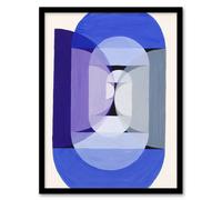 Artery8 Joseph Schillinger Abstract Blue Gray Violet Wheel Framed Art Print | Size: A4 Artery8 Multicolor A4