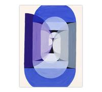 Artery8 Joseph Schillinger Abstract Blue Gray Violet Wheel Wall Art Print | Size: W18" x H24" Artery8 Multicolor W18" x H24"