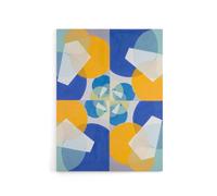 Artery8 Joseph Schillinger Green Squares Abstract Painting Canvas Art Print | Size: W24" x H32" Artery8 Multicolor W24" x H32"