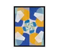 Artery8 Joseph Schillinger Green Squares Abstract Painting Framed Canvas Art | Size: W24" x H32" Artery8 Multicolor W24" x H32"