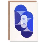 Artery8 Joseph Schillinger Key Blue Abstract Painting Blank Art Greeting Card