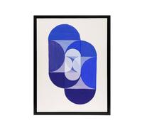 Artery8 Joseph Schillinger Key Blue Abstract Painting Framed Canvas Art Print | Size: W18" x H24" Artery8 Blue W18" x H24"