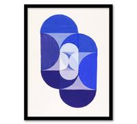 Artery8 Joseph Schillinger Key Blue Abstract Painting Framed Wall Art Print | Size: A4 Artery8 Blue A4