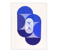 Artery8 Joseph Schillinger Key Blue Abstract Painting Wall Art Print | Size: W24" x H32" Artery8 Blue W24" x H32"