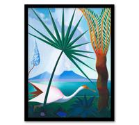 Artery8 Joseph Stella Neapolitan Song Bay of Naples Framed Wall Art Print | Size: A4 Artery8 Multicolor A4