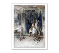 Artery8 Jozef Israels Son Of The Old People Painting Artwork Framed Wall Art Print 18X24 Inch