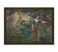 Artery8 Jules Bastien-Lepage Joan Of Arc Painting Artwork Framed Wall Art Print A4 in Brown Artery8 Brown