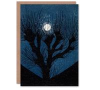 Artery8 Julie de Graag Art Card Full Moon Light and Tree Silhouette