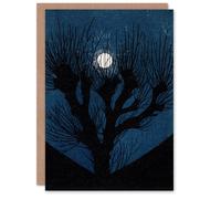 Artery8 Julie de Graag Art Card Full Moon Light and Tree Silhouette