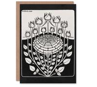 Artery8 Julie de Graag Art Card Rose Bush Flowers Vintage Floral